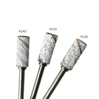 HYTOOS 100 pièces Bandes abrasives miniatures de 3 mm en papier de verre zébré, embouts de ponceuse à ongles en acier inoxydable, mandrin, accessoires d'outils de manucure électrique