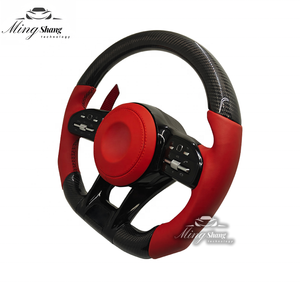 Volante deportivo de fibra de carbono de cuero rojo para Mercedes Barbosa GLA CLA GLE GLK CLS SLC GL ML GLC W212 W213 Vito a E Clase C - Product Image 2