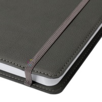 Carnet de notes personnalisé OEM en cuir PU souple et durable avec couverture imprimée, journal hebdomadaire et mensuel, avec bande élastique pour le bureau