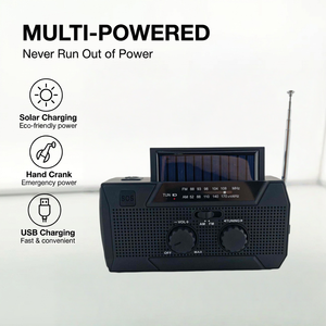 Radio d'urgence anti-gel et résistante à la chaleur pour la survie en extérieur en zone <span class=keywords><strong>nordique</strong></span>, avec batterie protégée contre les surtensions pour l'été chaud - Product Image 2