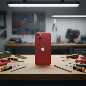 Boîtier pour iPhone 13 Mini avec coque arrière rouge démonté - Product Image 2