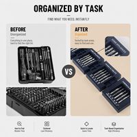 Kit de tournevis de précision magnétique 55-en-1, kit d'outils en cube, kit de réparation électronique avec embouts de tournevis, clés et outils de démontage