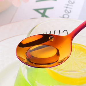 <span class=keywords><strong>Cuillère</strong></span> à soupe en acier inoxydable ronde <span class=keywords><strong>magique</strong></span> pour dessert les céréales Cuillères à glace avec logo personnalisé - Product Image 5