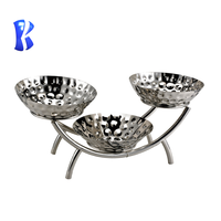 Support à dessert en acier inoxydable OKEY pour mariage, table de présentation de gâteaux, buffet, nourriture, sucreries, présentoir à 3 étages pour cupcakes et gâteaux
