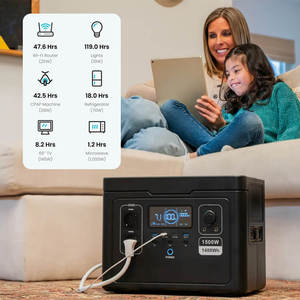 Manufacturer Camping Tragbare Powerstation Fast Charge 1488wh Solar Generator Portable 1500W Power Station Lifepo Battery - Product Image 3