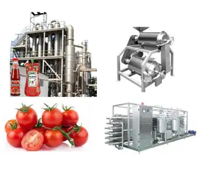 Ligne d'emballage complète de retraitement de sauce ketchup Ligne de production de pâte de tomate à la machine