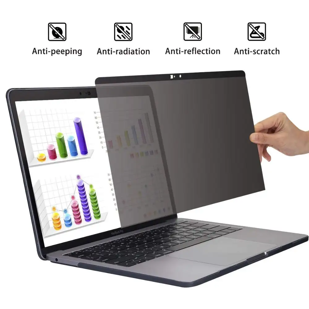 Computer Privacy Screen Protector for Apple Macbook Pro 13-16 inch PET Magnetic Privacy screen protector film