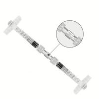Connecteur de seringue à double tête spirale Luer Lock de haute qualité à alimentation directe, adaptateur de transfert de liquide étanche pour usage en laboratoire