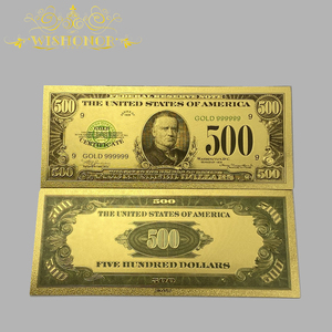 6 Jenis Uang Kertas Amerika 500-100.000 Dolar Berlapis Emas 24k untuk Koleksi - Product Image 4
