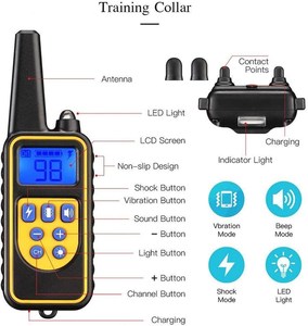 Dispositivo antiladridos recargable Productos para mascotas Dejar de ladrar Perro Entrenamiento de choque <span class=keywords><strong>Collar</strong></span> de control antiladridos - Product Image 3