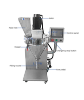 Machine de remplissage de poudre à vis doseuse commerciale avec trémie de mélange de 50 L pour café, épices, assaisonnements, poivre en pot