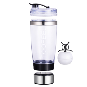 Bouteille de shaker à protéines électrique Connexion magnétique Tasse mélangeuse 16 oz Rechargeable par USB Mélangeur de boissons Gym Fitness Sports Shakes Homme Femme - Product Image 2