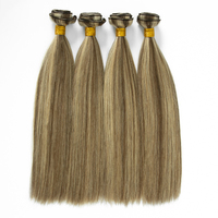 Extensions à coudre en cheveux humains Remy lisses et soyeux de qualité supérieure, double trame, cuticules alignées, brillantes, pointes épaisses et complètes