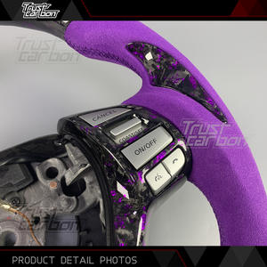 <span class=keywords><strong>พวงมาลัย</strong></span>คาร์บอนไฟเบอร์สีม่วงแบบกำหนดเอง สำหรับรถยนต์นิสสัน <span class=keywords><strong>NP300</strong></span> นาวาร่า อัลติมา เอสอาร์ โร้ก เอ็กซ์เทรล พัลซาร์ แคชไค ปี 2013-2020 พร้อมไฟ LED - Product Image 4