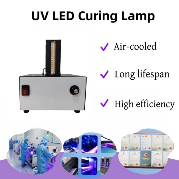 300W Air-cooled UV LED Curing Lamp UVA Light 12020mm Ultraviolet Lamp for Flatbed Inkjet Printer UV Printing