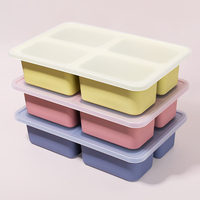 Moule de congélation en silicone Offre Spéciale moule couvercle soupe bac à glaçons conteneur de congélation en silicone boîte de stockage des aliments moule à soupe emballé