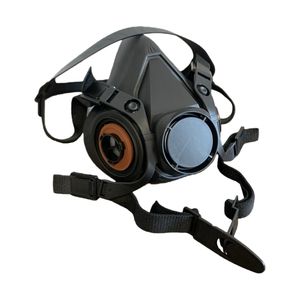 Masker <span class=keywords><strong>Respirator</strong></span> Setengah Wajah yang Dapat Bernapas, Dapat Digunakan Kembali, dan Dapat Dicuci dengan Perlindungan 3 Lapis untuk Debu Tekstil dan Gas - Product Image 4