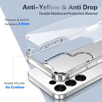 Coque de téléphone transparente en acrylique anti-jaunissement pour Samsung Galaxy A07 A17 A36 A56 A26 A16 A06 A15 A55 A54 A34 A24