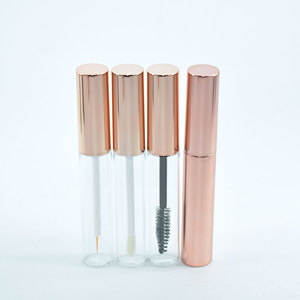 Nhỏ 5Ml 10Ml Bạc Vàng Nhựa Lông Mi Huyết Thanh Container Với Bàn Chải Tùy Chỉnh Nhãn Rose Gold Mascara Ống Với Silicone Cây Đũa Phép - Product Image 2