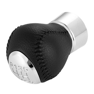Mazda Car Gear <b>Knob</b> Leather 5 6 Speed Manual <b>Shift</b> Ergonomic Black Matte Electroplated - Product Image 4