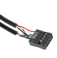 9Pin Splitter USB Motherboard USB 9Pin pemisah Header antarmuka 1 ke 2 adaptor kabel ekstensi 9Pin 1 hingga 2/4 konektor HUB USB