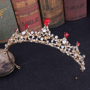 Plein strass étincelant couronne fleurs creux mariée mariage couronne coiffure princesse couronne couleur unie cristaux alliage diadèmes - Product Image 3