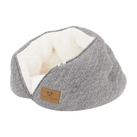 Peluche peppa bouddha lapin de luxe de haute qualité, outils en faux lin sergé ovale pour chien et chat, vente en gros avec oreiller réversible