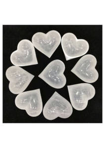 Bol en sélénite en forme de cœur - Cristaux de sélénite - Bol de purification en cristal en forme de cœur pour la décoration intérieure, cadeau et artisanat - Prix de gros - Product Image 3