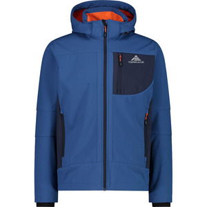 Fournisseur chinois de vêtements pour hommes, vêtements de sport d'extérieur, veste softshell imperméable, doublée de polaire orange avec capuche amovible - Product Image 3