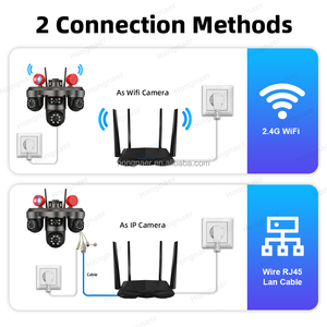 Hongnaer 12MP WiFi açık akıllı 360 CCTV PTZ IP kamera Pro Pro <span class=keywords><strong>3</strong></span> Lens ev WiFi gözetim güvenlik ağı kablosuz kamera - Product Image 3