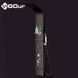 Ensemble <span class=keywords><strong>de</strong></span> douche mural haut <span class=keywords><strong>de</strong></span> gamme en acier inoxydable 304 brossé, très vendu - Product Image 4