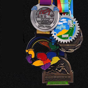 Médailles et trophées sportifs personnalisés en métal pour le football, la <span class=keywords><strong>natation</strong></span>, le spinning, médailles personnalisées - Product Image 2