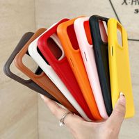 Étui de téléphone de haute qualité antichoc à couverture intégrale en cuir PU texture Litchi pour 11 12 13 14 15 16 Pro Max