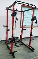 Rack de squat multifonctionnel pour salle de sport, support de barre de musculation domestique et commercial, équipement d'entraînement de musculation à banc de style cadre