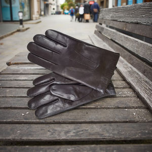 Classique luxe hiver en cuir véritable hommes conduite <span class=keywords><strong>moto</strong></span> gants d'hiver doublure en cachemire - Product Image 5
