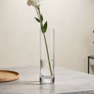 Vases cylindriques en verre pour bougies, décoration de table, vases transparents pour bougies flottantes de mariage MH-TZ0911 - Product Image 4