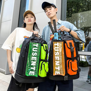 Sac à dos de sport d'extérieur grande capacité résistant à l'eau en matériau PU Sac de fitness portable Sac de tennis Sac à dos d'entraînement au tennis - Product Image 4