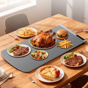 91x41cm Extra Große Speisenwärmematte Hält Essen Warm oder Auftauen Elektrische Silikon-Heizmatte Mit 9 Temperaturstufen und 12-Stunden-Timer - Product Image 3