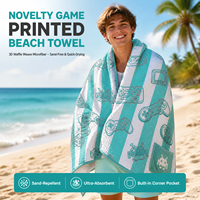 Serviette de plage Eastsunshine personnalisée, moderne, écologique, en microfibre gaufrée, séchage rapide, sans sable