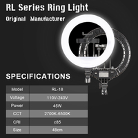 Anneau lumineux LED série RL (RL-14, RL-18, RL-21) de 14, 18, 21 pouces (45 cm, 54 cm) - Brevet chinois