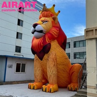 Animal gonflable réaliste de lion, lion gonflable géant pour annoncer la décoration