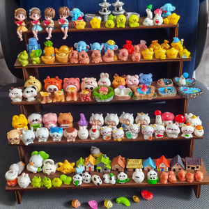 Figurines miniatures en résine 3D de dessin animé, corgi, ours, mouton, cochon, canard, fesses d'animaux, style de personnage, cupcakes, jouets pour enfants, ornements - Product Image 1