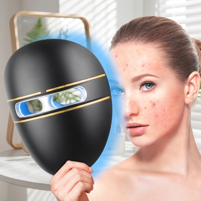 OEM & ODM Silicone Quad Chip Infrared LED Light Therapy Face Mask Manufacturer's Acne Treatment Beauty Face Mask