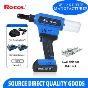 रोकोल HK6 18v कॉर्लेस इलेक्ट्रिक रिवेट गन बैटरी-संचालित रिवीटिंग टूल M3-M10 नट्स के लिए 28000n - Product Image 2