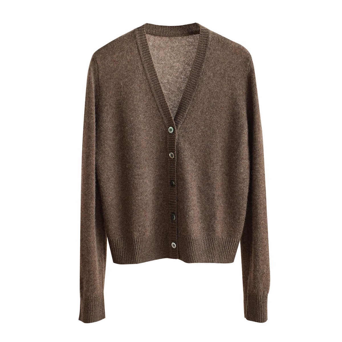 Women's Sweaters Cashmere Sweater Cardigan Cashmere Knitted Solid Cardigan With Button