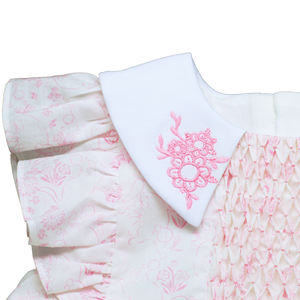 Robes smockées <span class=keywords><strong>chic</strong></span> en coton à imprimé animal pour petites filles, avec col à revers et manches bouffantes – Vente en gros ODM pour l'été - Product Image 3