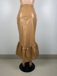 Dernières tendances en matière de jupes longues en <span class=keywords><strong>cuir</strong></span> pour femmes, vente en gros, <span class=keywords><strong>jupe</strong></span> en <span class=keywords><strong>cuir</strong></span> PU, <span class=keywords><strong>jupe</strong></span> en <span class=keywords><strong>cuir</strong></span> pour femmes - Product Image 3