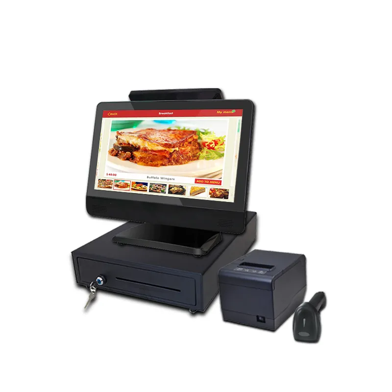 2024 Nieuwe Ontwerp 15.6 Inch Desktop Pos Systeem J1900 Cpu 4 + 64Gb Single Screen Kassa Pos Terminal Machine