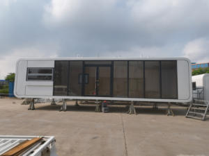 Abri d'urgence pliable en acier préfabriqué personnalisable pour <span class=keywords><strong>studio</strong></span> de yoga pour le stockage compact dans les ONG et les missions d'intervention rapide en cas de catastrophe - Product Image 3