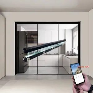 Caelus 90kg Ac 24v App Tuya Smart Remote Self-Research Automatic Door Magnetic Sliding Door Operator for Office Be